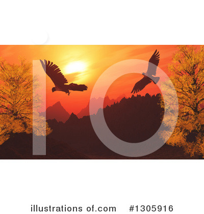 Royalty-Free (RF) Eagle Clipart Illustration by KJ Pargeter - Stock Sample #1305916