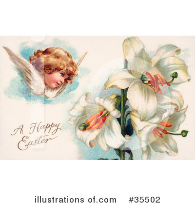 Royalty-Free (RF) Easter Angel Clipart Illustration by OldPixels - Stock Sample #35502