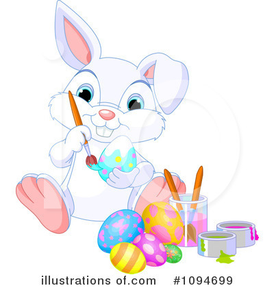 Royalty-Free (RF) Easter Bunny Clipart Illustration by Pushkin - Stock Sample #1094699