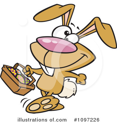 Royalty-Free (RF) Easter Bunny Clipart Illustration by toonaday - Stock Sample #1097226