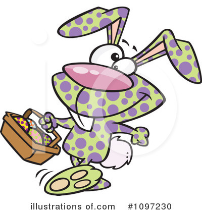 Royalty-Free (RF) Easter Bunny Clipart Illustration by toonaday - Stock Sample #1097230