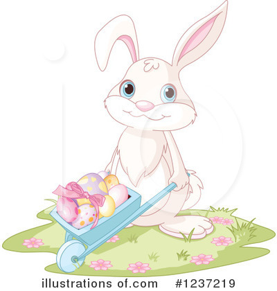 Royalty-Free (RF) Easter Bunny Clipart Illustration by Pushkin - Stock Sample #1237219