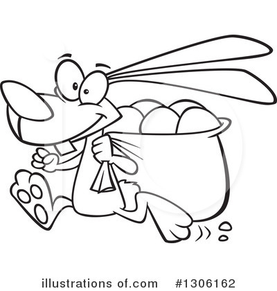 Royalty-Free (RF) Easter Bunny Clipart Illustration by toonaday - Stock Sample #1306162