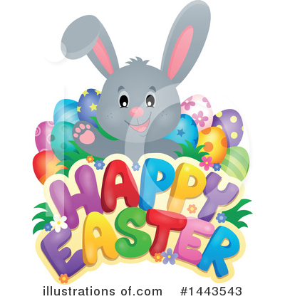 Royalty-Free (RF) Easter Bunny Clipart Illustration by visekart - Stock Sample #1443543