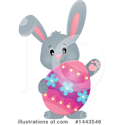 Royalty-Free (RF) Easter Bunny Clipart Illustration by visekart - Stock Sample #1443546