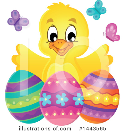 Royalty-Free (RF) Easter Chick Clipart Illustration by visekart - Stock Sample #1443565