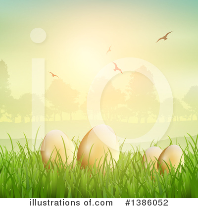 Easter Eggs Clipart #1386052 by KJ Pargeter