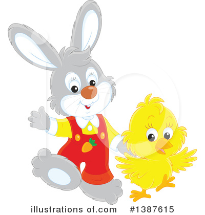 Easter Bunny Clipart #1387615 by Alex Bannykh