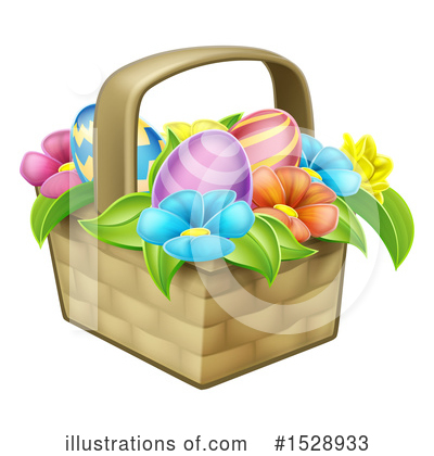 Easter Basket Clipart #1528933 by AtStockIllustration