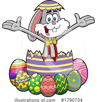 Easter Bunny Clipart #1790734 by Hit Toon