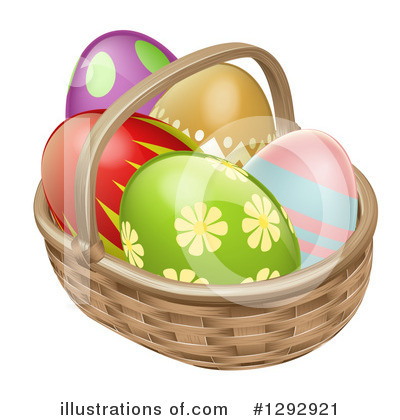 Easter Basket Clipart #1292921 by AtStockIllustration