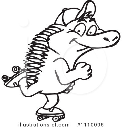 Royalty-Free (RF) Echidna Clipart Illustration by Dennis Holmes Designs - Stock Sample #1110096