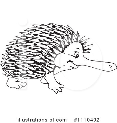 Royalty-Free (RF) Echidna Clipart Illustration by Dennis Holmes Designs - Stock Sample #1110492
