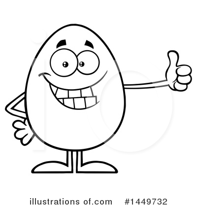 Royalty-Free (RF) Egg Mascot Clipart Illustration by Hit Toon - Stock Sample #1449732