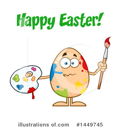 Egg Mascot Clipart #1449745 by Hit Toon