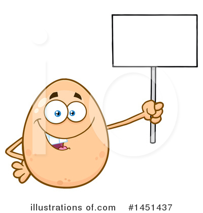 Royalty-Free (RF) Egg Mascot Clipart Illustration by Hit Toon - Stock Sample #1451437