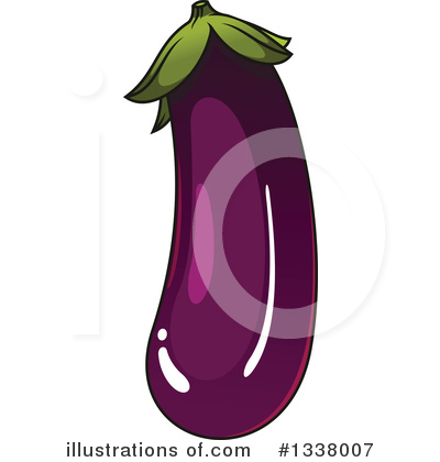 Royalty-Free (RF) Eggplant Clipart Illustration by Vector Tradition SM - Stock Sample #1338007