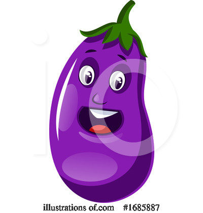 Royalty-Free (RF) Eggplant Clipart Illustration by Morphart Creations - Stock Sample #1685887