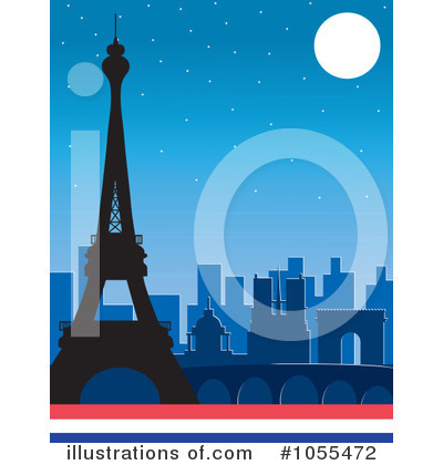 Royalty-Free (RF) Eiffel Tower Clipart Illustration by Maria Bell - Stock Sample #1055472