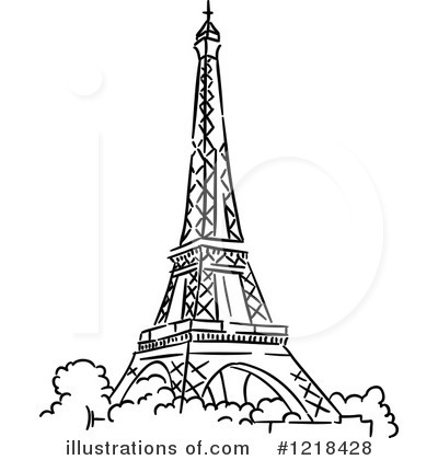 Royalty-Free (RF) Eiffel Tower Clipart Illustration by Vector Tradition SM - Stock Sample #1218428