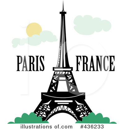Royalty-Free (RF) Eiffel Tower Clipart Illustration by Pams Clipart - Stock Sample #436233