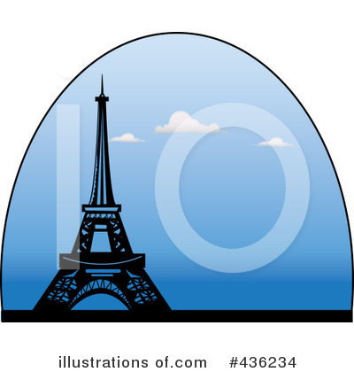 Royalty-Free (RF) Eiffel Tower Clipart Illustration by Pams Clipart - Stock Sample #436234