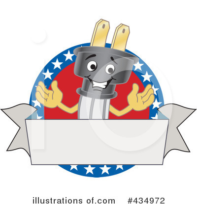 Royalty-Free (RF) Electric Plug Character Clipart Illustration by Mascot Junction - Stock Sample #434972