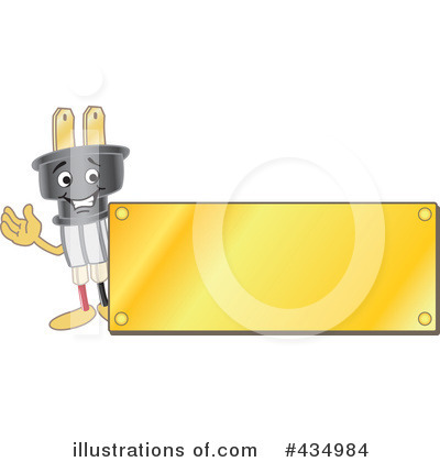 Royalty-Free (RF) Electric Plug Character Clipart Illustration by Mascot Junction - Stock Sample #434984