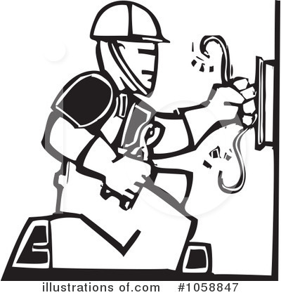 Royalty-Free (RF) Electrician Clipart Illustration by xunantunich - Stock Sample #1058847