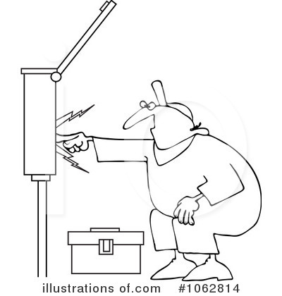 Royalty-Free (RF) Electrician Clipart Illustration by djart - Stock Sample #1062814