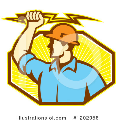 Royalty-Free (RF) Electrician Clipart Illustration by patrimonio - Stock Sample #1202058