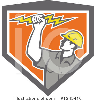 Royalty-Free (RF) Electrician Clipart Illustration by patrimonio - Stock Sample #1245416