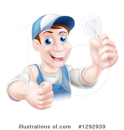 Royalty-Free (RF) Electrician Clipart Illustration by AtStockIllustration - Stock Sample #1292939