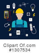 Electrician Clipart #1307534 by Vector Tradition SM