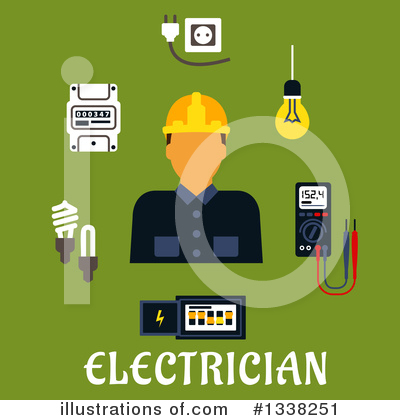 Royalty-Free (RF) Electrician Clipart Illustration by Vector Tradition SM - Stock Sample #1338251
