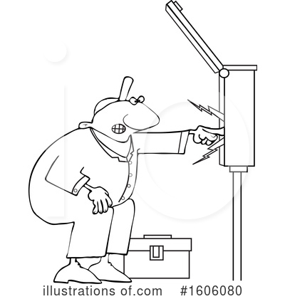 Royalty-Free (RF) Electrician Clipart Illustration by djart - Stock Sample #1606080
