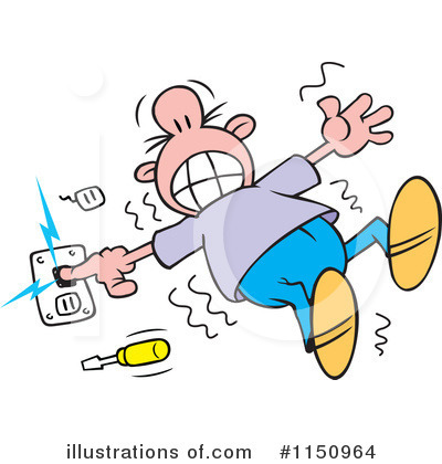 Royalty-Free (RF) Electrocuted Clipart Illustration by Johnny Sajem - Stock Sample #1150964
