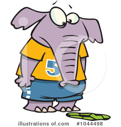 Royalty-Free (RF) Elephant Clipart Illustration by toonaday - Stock Sample #1044498