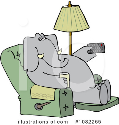 Royalty-Free (RF) Elephant Clipart Illustration by djart - Stock Sample #1082265