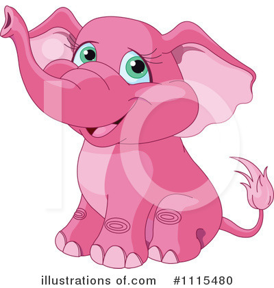 Royalty-Free (RF) Elephant Clipart Illustration by Pushkin - Stock Sample #1115480