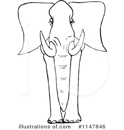 Royalty-Free (RF) Elephant Clipart Illustration by Prawny Vintage - Stock Sample #1147846