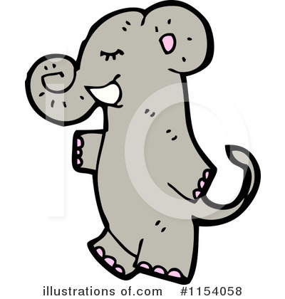 Royalty-Free (RF) Elephant Clipart Illustration by lineartestpilot - Stock Sample #1154058