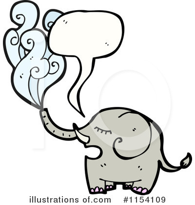 Royalty-Free (RF) Elephant Clipart Illustration by lineartestpilot - Stock Sample #1154109