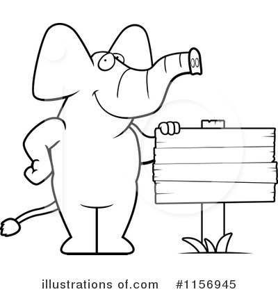 Royalty-Free (RF) Elephant Clipart Illustration by Cory Thoman - Stock Sample #1156945