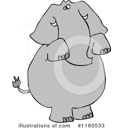 Royalty-Free (RF) Elephant Clipart Illustration by djart - Stock Sample #1160533