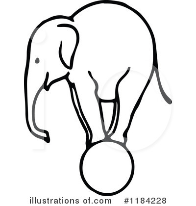 Royalty-Free (RF) Elephant Clipart Illustration by Prawny Vintage - Stock Sample #1184228