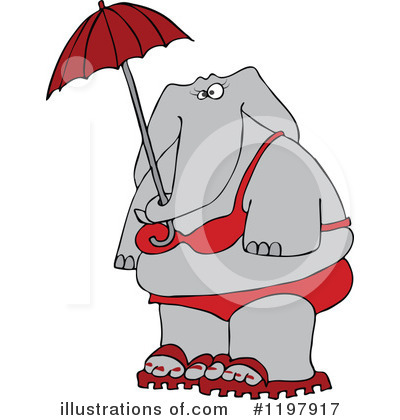 Royalty-Free (RF) Elephant Clipart Illustration by djart - Stock Sample #1197917
