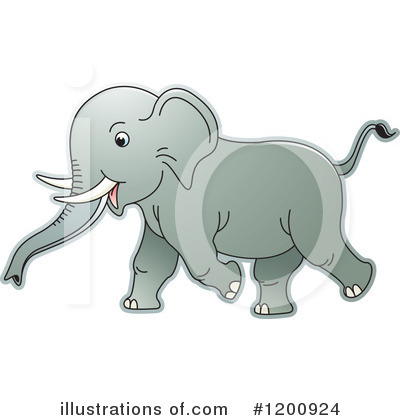 Royalty-Free (RF) Elephant Clipart Illustration by Lal Perera - Stock Sample #1200924