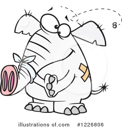Royalty-Free (RF) Elephant Clipart Illustration by toonaday - Stock Sample #1226806