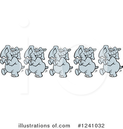 Royalty-Free (RF) Elephant Clipart Illustration by Johnny Sajem - Stock Sample #1241032